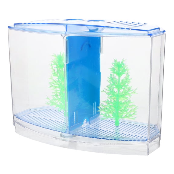Tineasur Small Acrylic Desktop Aquarium for Fish Breeding and Aquatic Plants, Stylish Home Decor, 1 Set