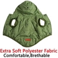 thumbnail image 4 of Sudadera con capucha para perro Vecomfy, forro polar, extra cálida, color verde invierno S, 4 of 18