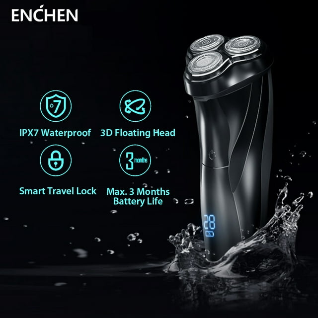 Yeacher 3 Electric Shaver 3D Triple Blade Heads Shaving Razors Men Facial Beard Trimmer USB Rechargeable Machine