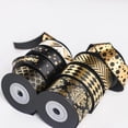 thumbnail image 5 of Dream Lifestyle Valentine Ribbon,DIY Valentines Day Ribbon Decor for Gifts,Hot Stamping Black Gold Ribbon for Gift Wrapping,Happy Valentine's Day Decorations Party Ribbon1 Roll, 5 of 8