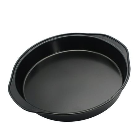 

8 Inch Carbon Steel Pizza Plates Cake Pan Comal Baking Mold Nonstick Bakeware for Pudding Dessert
