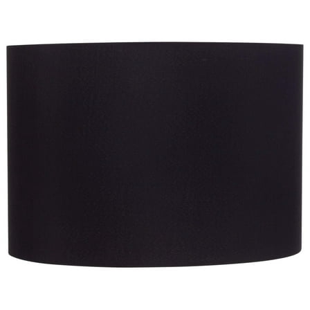 Black Medium Hardback Drum Lamp Shade 16" Top x 16" Bottom x 11" High (Spider) Replacement with Harp and Finial - DyGTyX