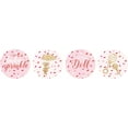thumbnail image 2 of Darling Souvenir Pink 190 Pieces Baby Shower Favor Stickers - Mini Candy Stickers & Chocolate Wrapper Labels for Party Favors & Decorations, 2 of 2