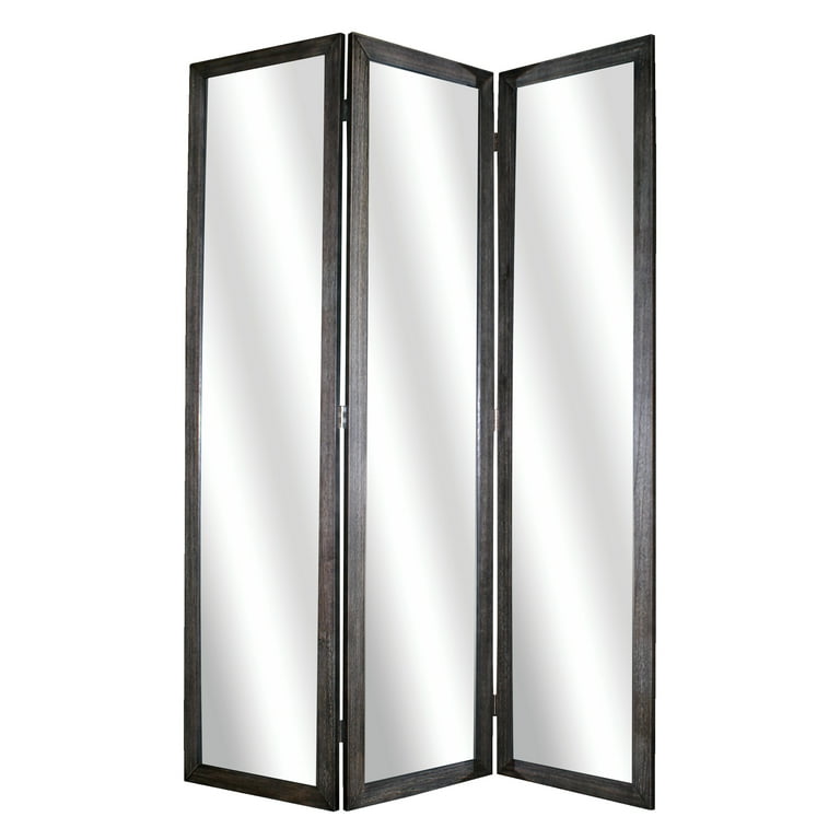 50 X 69 Black Glass & Wood Mirror Screen 50 X 69 Black Glass & Wood Mirror Screen