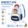 thumbnail image 2 of Lomyolo Toddler Backpack for Girls 3-8, Small Kids Backpack for Preschool Kindergarten, Lightweight School Backpack with Cartoon Patterns, Oxford Bookbag for Travel-BLUE, 2 of 7