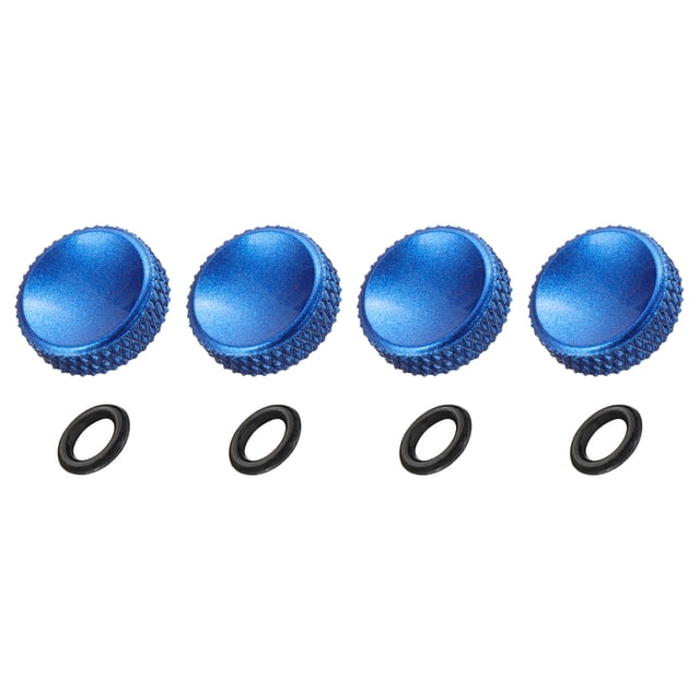 Botón de obturador de cámara Uxcell, botones de liberación de obturador de superficie cóncava, botón de cámara de cobre puro azul