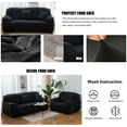 thumbnail image 6 of Stretch Elastic, Anti-Wrinkle, Pure Color Slipcover For 1-4 Seater Sofas For Moving Living Room Furniture (4 Seater, Black), 6 of 8