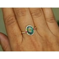 thumbnail image 4 of ArtPalacebyMitika Lab Black Fire Opal & Ruby Ring, Multi Gemstone 925 Sterling Silver, 18k Yellow Gold Plated Ring, Black Opal Promise Ring, A Perfect For Her, 4 of 7