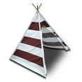 thumbnail image 2 of Modern Home Children's Canvas Tepee Set with Travel Case - Brown/White Stripes, 2 of 2