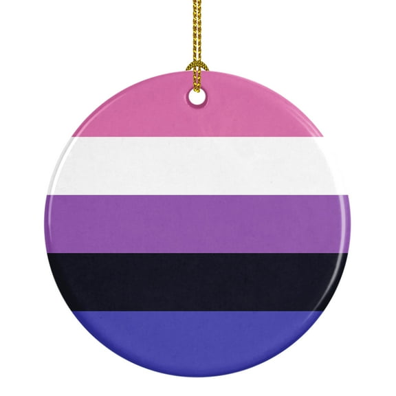 Genderfluid Pride Ceramic Ornament