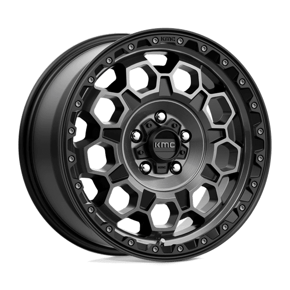 Kmc Km545 Trek 17X9 5X127 -12Et 71.5Cb Satin Black With Gray Tint Wheel
