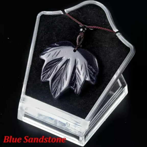 Beads Chakra Crystal Maple Leaf Pendant Rope Necklace Stone Quartz Healing Reiki