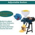 thumbnail image 5 of Electric Grain Grinder, 3000W Mill Grinder, Blue Galvanized Cast Iron Corn Mill with Funnel for Dry Cereals, Wheat, and Feed, 5 of 9