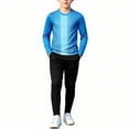 thumbnail image 2 of Hduncf Children's Multicolor Football Goalkeeper Uniform Long Sleeves Long Pants Training Uniform Two-Piece Set for Kids Blue 11-12 Years, 2 of 5