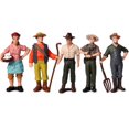thumbnail image 1 of Keyum - Juego de 5 figuras de pequeños granjeros pintados a mano, juguetes realistas para personas y niños pequeños, 1 of 5