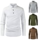 thumbnail image 4 of Mens Slim Fit Casual Shirt Long Sleeves Breathable T Shirts Stitching Soft Top, 4 of 8