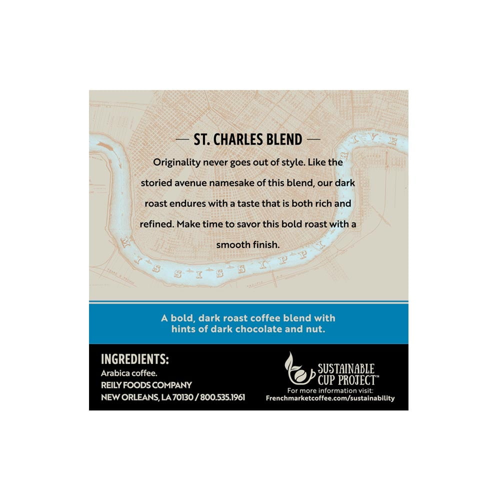 French Market Streetcar Blend Single Serve Coffee Pods, 12 Count