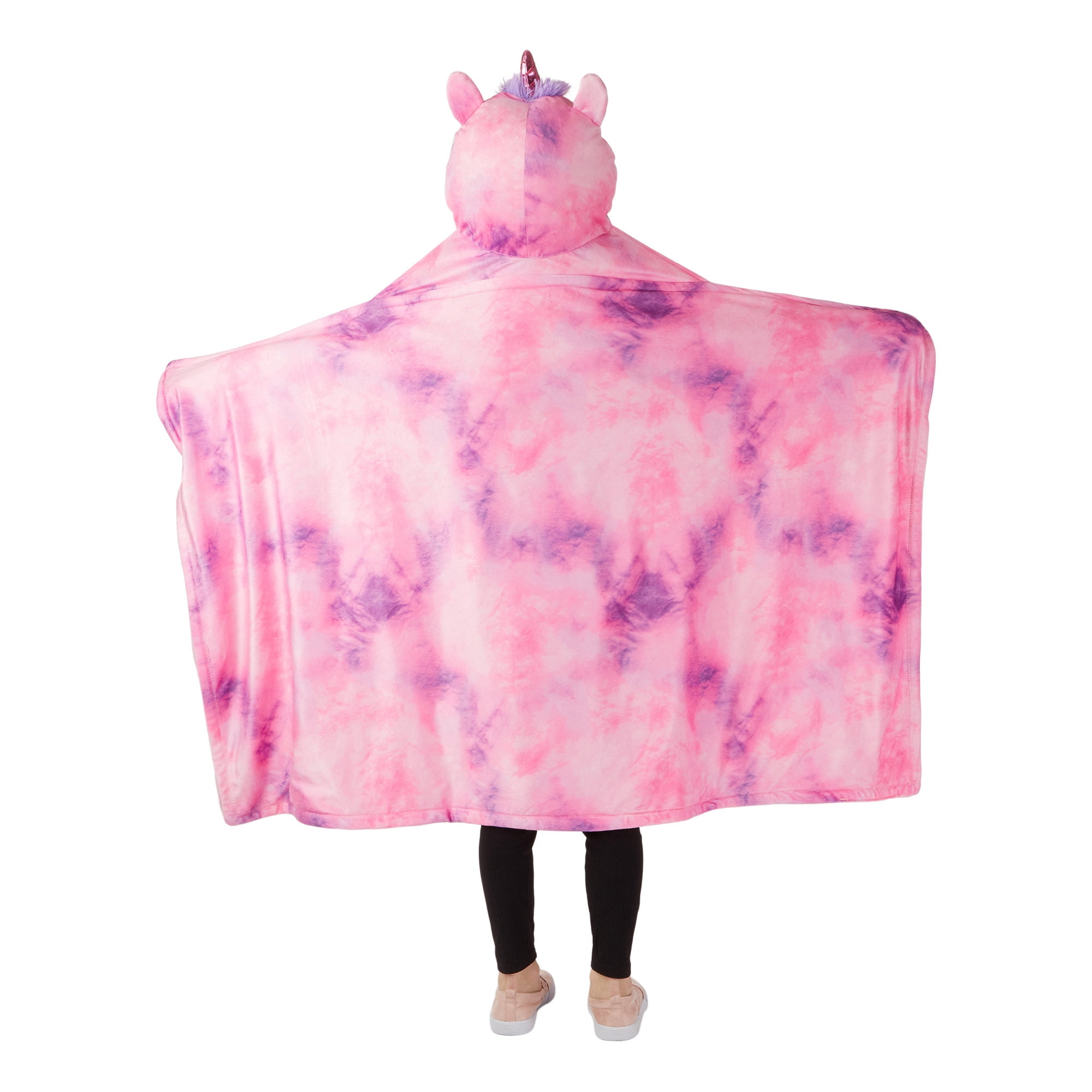 Squishmallows Lola Kids Hooded Throw, Wearable Plush, Pink