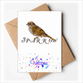 thumbnail image 1 of Food Companions Sparrows Birds Welcome Back Greeting Cards Envelopes Blank, 1 of 3