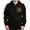 Black, variant on - Magic M Initial Sweatshirt - Zip Hoodie, Classic Hooded Sweatshirt with Metal Zipper