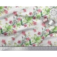 thumbnail image 3 of Soimoi Poly Georgette Fabric Leaves & Lily Flower Print Fabric by Yard 52 Inch Wide, 3 of 3