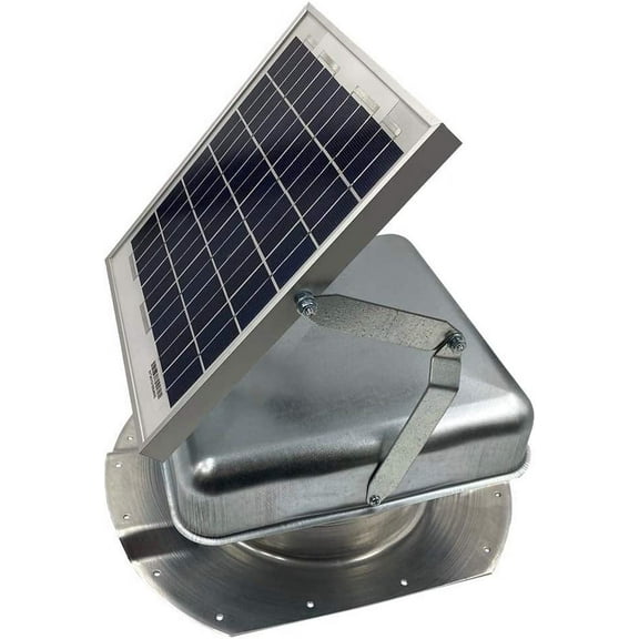 Solar Mega RoofBlaster Adjustable for 3.5” ribbed Conex Shipping Containers (Galvanized) | Solar Roof Vent | Solar Roof Fan | Shipping Container Exhaust Fan | Get rid of hot air with the sun's power