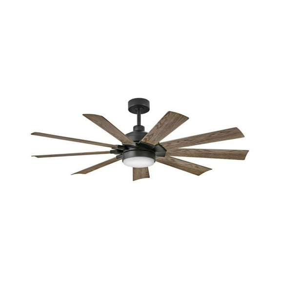 9 Blade Ceiling Fan with Light Kit in Modern and Industrial Style-17.5 inches Tall and 60 inches Wide-Matte Black Finish Bailey Street Home