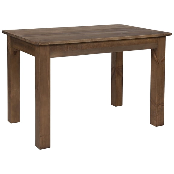 Bowery Hill Contemporary 46" Dining Table in Antique Rustic Finish