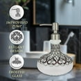 thumbnail image 4 of Decozen Gifts for Mom - Premium Frosted Glass Lotion Dispenser for Mother's Day Gifts, Bathroom Decor, Soap Dispenser, Glass Pump Bottle, Liquid Hand Soap Bottle - Mothers Day Decor, 4 of 10