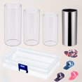 thumbnail image 4 of Guitar Pick Kit Glass Stainless Steel Guitar Slides Guitar Picks Celluloid Thumb Finger Picks with Storage Case, 4 of 9