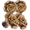 thumbnail image 2 of 4 Pcs Boutons Vintage pour Porte d'Armoire, Poignées de Tiroir, Poignée, Boutons d'Armoire en Forme de Fleur, 2 of 5