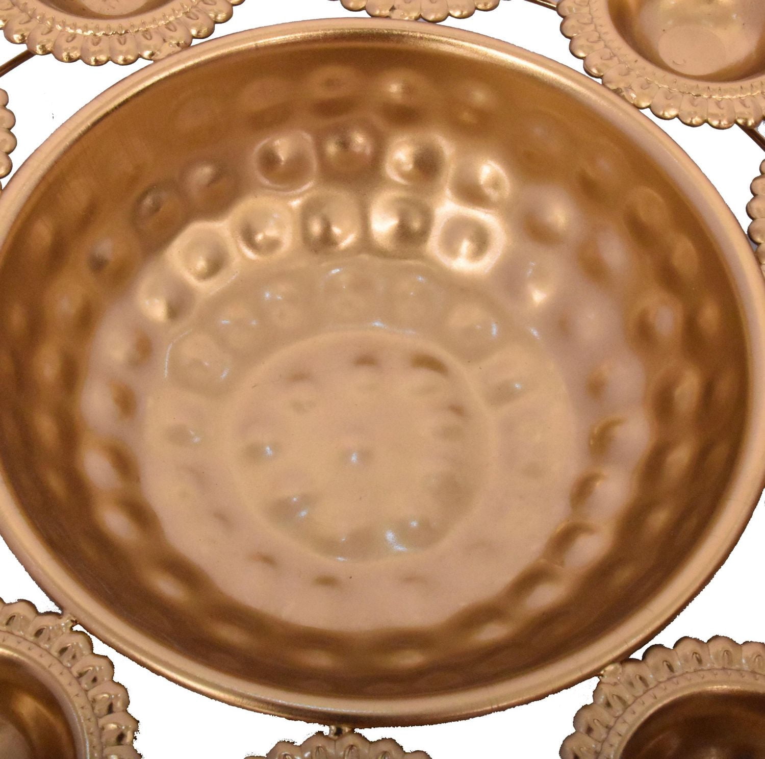 Way to Celebrate Diwali Decoration Metal Urli Bowl Gold Finish 11.75 inch
