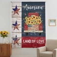 thumbnail image 3 of Independence Day Sheer Curtains 54 Inches Long, Country Retro Truck Sunflowers Star Wood Light Filering Curtains, Breathable Simi Curtain Privacy Drapes for Kitchen Bathroom Nursery Window Treatment, 3 of 9