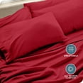 thumbnail image 6 of Bare Home Pillowcase Set - Premium 1800 Collection - Double Brushed - Ultra Soft - Standard Size, Red, 4 Count, 6 of 8