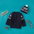 thumbnail image 2 of Baby Jacket Winter Red Christmas Reindeer Newborn Infant Boys Girls Knitted Coats Casual Long Sleeves Button Up Toddler Knitwear, 2 of 7