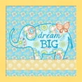 thumbnail image 1 of Great Art Now Blue Elephant I - Dream Big by Andi Metz, Framed Wall Art, 14W x 14H, 1 of 3