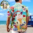 thumbnail image 5 of Las más nuevas camisetas holgadas y transpirables con estampado 3D de muñeco de nieve y helado para hombre y mujer, camisetas de manga corta para fiesta en la playa, 5 of 5