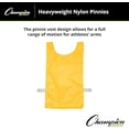 thumbnail image 4 of Champion Sports Heavyweight Nylon Pinnie, Pack of 12, Yellow, Adult, 4 of 5