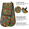 thumbnail image 4 of Dailycode Double Sided Oven Mitt with Loop Heat Resistant Kitchen Long Potholders 7" x 35" Cartoon Flower and Guitar, 4 of 6