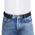 thumbnail image 2 of Buckle Free Comfortable Elastic Belt for Men, Buckle-less No Bulge No Hassle Invisible Belts, Widened Design, Black, 2 of 10