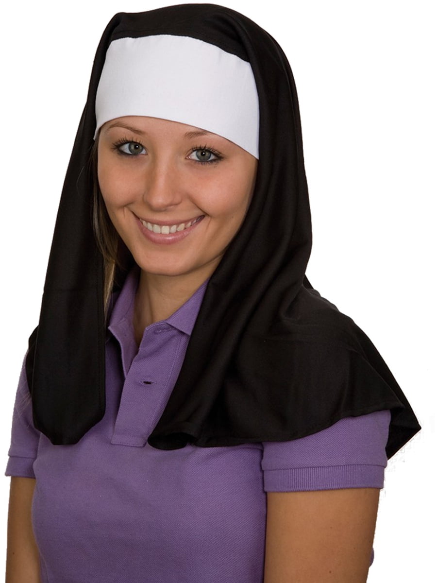 Jacobson Hats Womens Black And White Nun Hat Catholic Church Costume