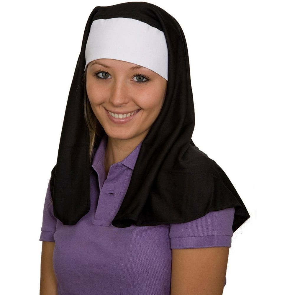 Jacobson Hats Womens Black And White Nun Hat Catholic Church Costume