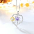 thumbnail image 6 of Fasjewly Sunflower Heart Neckalce,925 Sterling Sliver Birthstone Pendant Flower Necklace Birthday Anniversary Christmas Jewelry Gifts for Women-June, 6 of 11