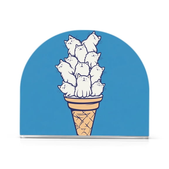 Yayeee Napkin Holder for Table Kitchen Paper Tissue Organization, Ice Cream Cat
