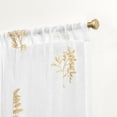 thumbnail image 5 of Nicole Miller New York Mabel Sheer Rod Pocket Curtain Panels, 54"x108", Gold, Set of 2, 5 of 7