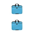 thumbnail image 4 of Bearachild Bolsa de archivo A4 de doble capa Documentos Boletos Bolsa de transporte Almacenamiento de tabletas Bolso impermeable Suministros de Cielo azul 2piezas, 4 of 6
