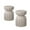 White, variant on Tcbosik Set of 2 Cement Side Tables for Indoor & Outdoor, 13" Round End Table, Night Stand for Bedroom, Living Room, Grey