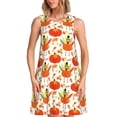 thumbnail image 1 of Fotbe Happy Thanksgiving Day1 Vestido de Verano sin Mangas para Mujer – Vestido Midi Línea A, Estilo Camiseta Floral, Vestido Playero Casual y Fluido, 1 of 7