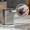 thumbnail image 5 of MRBIN Stainless Steel Kitchen Trash Can with Lid and Odor Filter, 13gal / 50L Step Tall Kitchen Garbage Can Pedal Garbage Pail, Trash Bin Soft Close Commercial Large Waste Basket, Eclipse Grey, 5 of 9