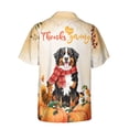 thumbnail image 2 of Happy Thanksgiving Bernese Mountain Dog with Turkey Pumpkins Autumn Vibes Hawaiian Shirt Breathable Summer Unisex Merch Berner Lover Gifts - 12018, 2 of 6